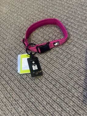 Truelove 2XL Bright Pink Padded Pet Collar with Tag Ring
